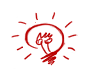 Bulb - Hand Drawn Red